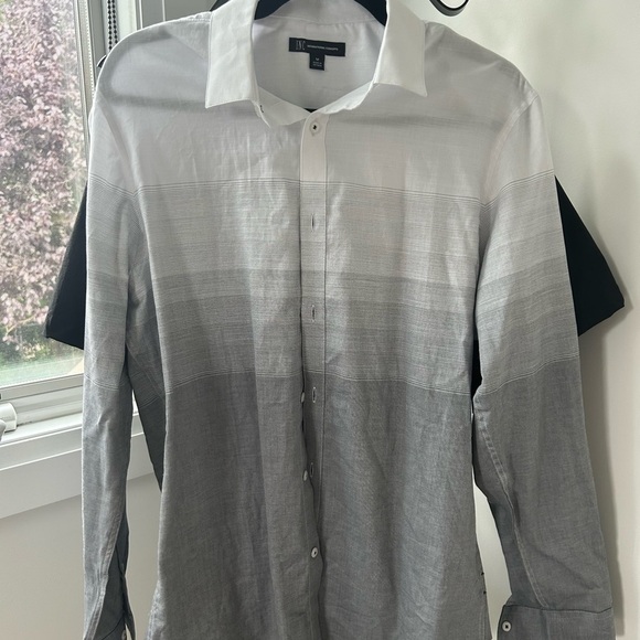 NWT INC international concepts button up shirt black white size M​​ - Picture 1 of 6